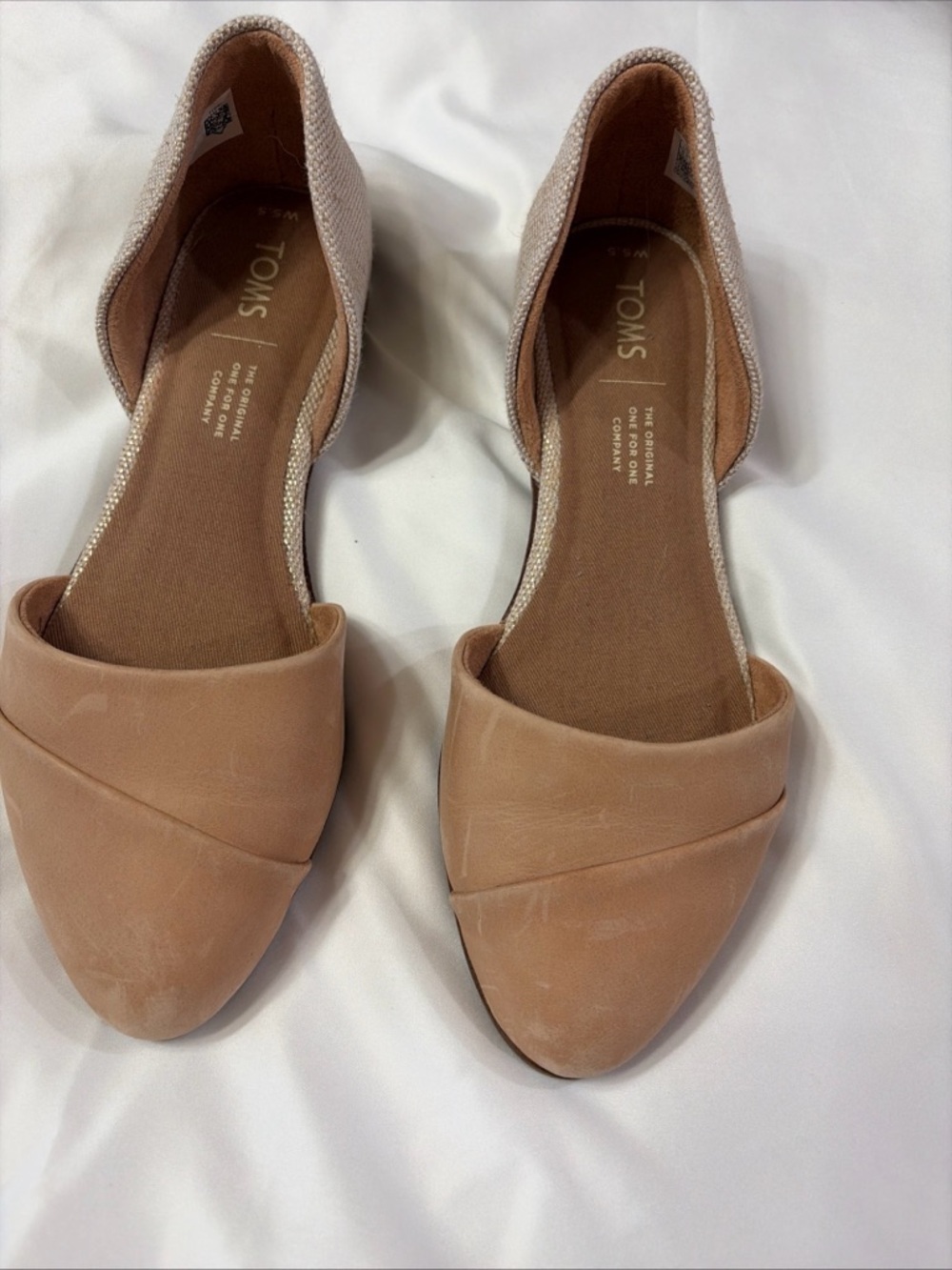 TOMS D'Orsay Flats in Light Tan